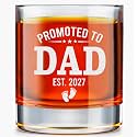 New Dad Gifts - First Father Day Gifts for First Time Daddy To Be, Expecting Boy Girl Father - Baby Shower Gifts for Men - Promoted to Dad 2027 Whiskey Rock Glass