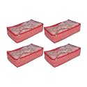 New Design Lehenga Covers For Women | Lehanga Cover for Storage Wedding Travel Saree Sari Bridal | Lehanga Cover Bag With Zip (Pack of 4, Red)