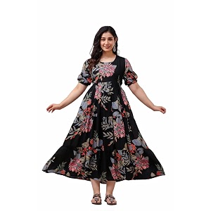 New Elite Rayon Anarkali Maternity Feeding Kurti