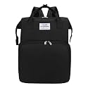 New foldable bed diaper backpack, waterproof and wear-resistant, large capacity, for travel, outings and daily use (black)