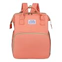 New foldable bed diaper backpack, waterproof and wear-resistant, large capacity, for travel, outings and daily use (Orange)