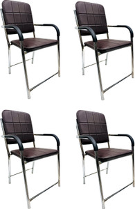 new goyal furniture best multipurpose chair for study home chair office chair with arm rest metal dining chair set of 4 finish color - coffee