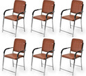 NEW GOYAL FURNITURE Best multipurpose chair from study home chair office chair with arm rest Metal Dining Chair (Set of 6, Finish Color - BROWN)