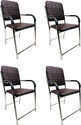 NEW GOYAL FURNITURE Best multipurpose chair for study home chair office chair with arm rest Metal Dining Chair (Set of 4, Finish Color - coffee)