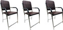 NEW GOYAL FURNITURE Best multipurpose chair for study home chair office chair with arm rest Metal Dining Chair (Set of 3, Finish Color - coffee)