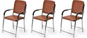 NEW GOYAL FURNITURE Best multipurpose chair from study home chair office chair with arm rest Metal Dining Chair (Set of 3, Finish Color - BROWN)