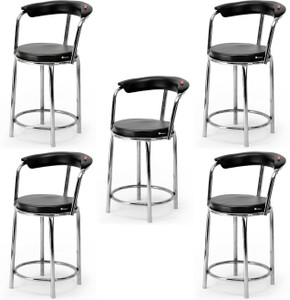 new goyal furniture comfortable dining stool for home kitchen restaurant hotel cafe outdoor chambers metal dining chair set of 5 finish color - black