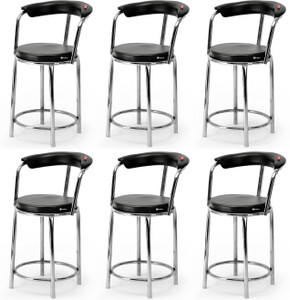 new goyal furniture metal dining chair set of 6 finish color - black