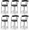 NEW GOYAL FURNITURE Metal Dining Chair (Set of 6, Finish Color - BLACK)