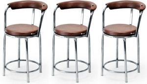 new goyal furniture stylish dining stool for home kitchen hotel restaurant cafe outdoor chambers metal dining chair set of 3 finish color - brown