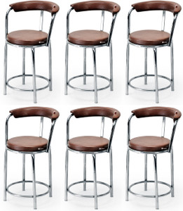 new goyal furniture stylish dining stool for home kitchen restaurant hotel cafe outdoor chambers metal dining chair set of 6 finish color - brown