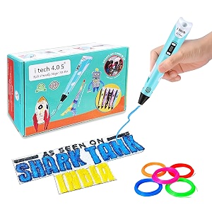 wol3d i tech blue magic 3d pen with 5 in 1 5 m pla filaments for 3d printing with speed control advanced temperature regulation oled display amp ergonomic design  compatible