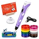WOL3D iTech Magic 3D Pen with 12 in 1 PLA Filament Refills 5 Metre Each - OLED Display, Adjustable Speed & Temperature Control, USB Powered 3D Printing Pen for Kids, Adults, DIY Art & Crafts