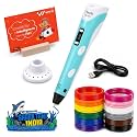 WOL3D iTech Blue Magic 3D Pen with 12 in 1 PLA Filament Refills 5 Metre Each - OLED Display, Adjustable Speed &amp; Temperature Control, USB Powered 3d Printing Pen for Kids, Adults, DIY Art &amp; Crafts