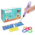 WOL3D I tech (Purple) Magic 3D Pen with 5 in 1 (5 M) PLA Filaments for 3D Printing with Speed Control, Advanced Temperature Regulation, OLED Display &amp; Ergonomic Design – Compatible.