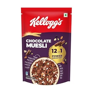 kellogg39s chocolate muesli  12 in 1 power breakfast  no maida no palm oil  india39s tastiest muesli  450g