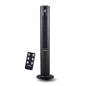 aero stream tower bladeless fan black
