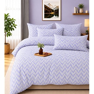 NEW LEAF Cotton Fitted King Bedsheets with