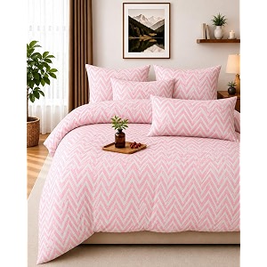 NEW LEAF Cotton Fitted King Bedsheets with