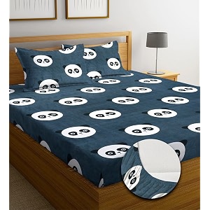 NEW LEAF Premium Cotton Elastic Fitted Bedsheets