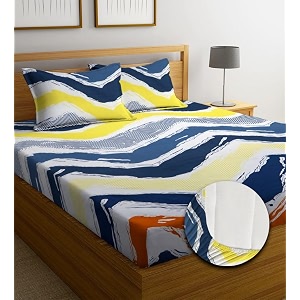 NEW LEAF Premium Cotton Elastic Fitted Bedsheets