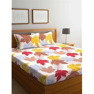 NEW LEAF Premium Cotton Elastic Fitted Bedsheets