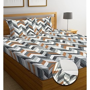 NEW LEAF Premium Cotton Elastic Fitted Bedsheets