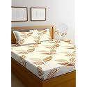NEW LEAF Premium Cotton Elastic Fitted Bedsheets