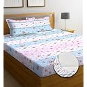 NEW LEAF Premium Cotton Elastic Fitted Bedsheets