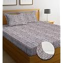 NEW LEAF Premium Cotton Elastic Fitted Bedsheets