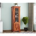 Solid sheesham Wood Kitchen Crockery Cabinet with Doors for Storage Unit/Wooden Sideboard Storage Cabinet (S03-Honey)