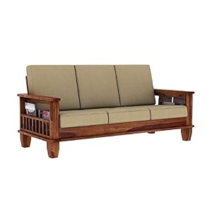 Solid Sheesham Wood Sofa Set 3 Seater