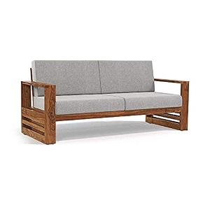 Solid Sheesham Wood Sofa Set 3 Seater