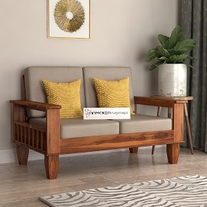 Sheesham Wooden 1 Seater Sofa for Living