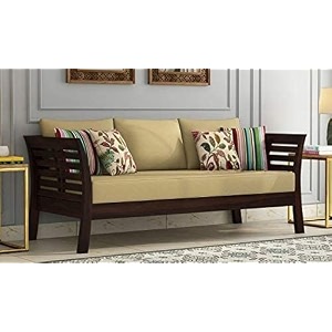 Solid Sheesham Wood Sofa Set 3 Seater