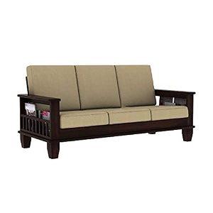 Solid Sheesham Wood Sofa Set 3 Seater