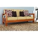 Solid Sheesham Wood Sofa Set 3 Seater