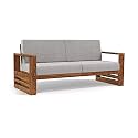 Solid Sheesham Wood Sofa Set 3 Seater