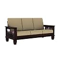 Solid Sheesham Wood Sofa Set 3 Seater
