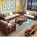 Solid Sheesham Wooden 6 Seater Sofa Set