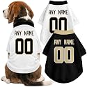 New Orleans Dog Clothes Jersey Style Custom Pet T Shirt with Personalized Name Number for Small Medium Large Dogs
