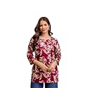 New Rayon Floral Printed Regular Tunic Top