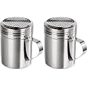 New Star Foodservice Stainless Steel Dredge Shaker, 10-Ounce, Set of 2
