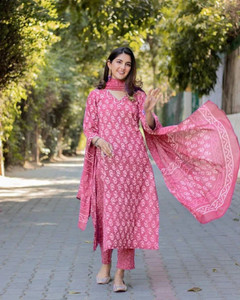 NEW STYLISH Floral Print Kurta Trouser Pant
