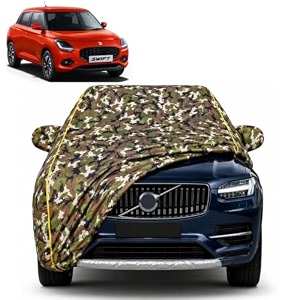 new swift 100 waterproof car cover  dustproof sun protection cover  soft cotton lining  triple stitched  mirror pocket  antenna pocket  all weather body cover army