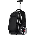 NEW TILAMI 19 Inch Rolling Backpack for School Stair-Climbing, Black
