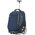 NEW TILAMI 19 Inch Rolling Backpack for School Stair-Climbing, Navy Blue