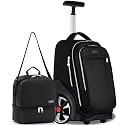 NEW TILAMI 19 Inch Rolling Backpack with Lunch Bag School, Black