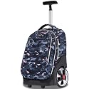 NEW TILAMI 19 Inch Rolling Backpack for School Stair-Climbing, Grey Doodle