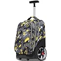 NEW TILAMI 19 Inch Rolling Backpack for School Stair-Climbing, Yellow Black